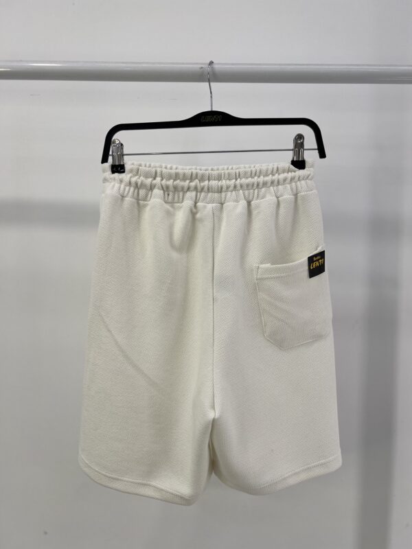 Komplete “DIOR” bluze dhe shorce I bardhe/bezhe me teksture,stil Casual - Image 4