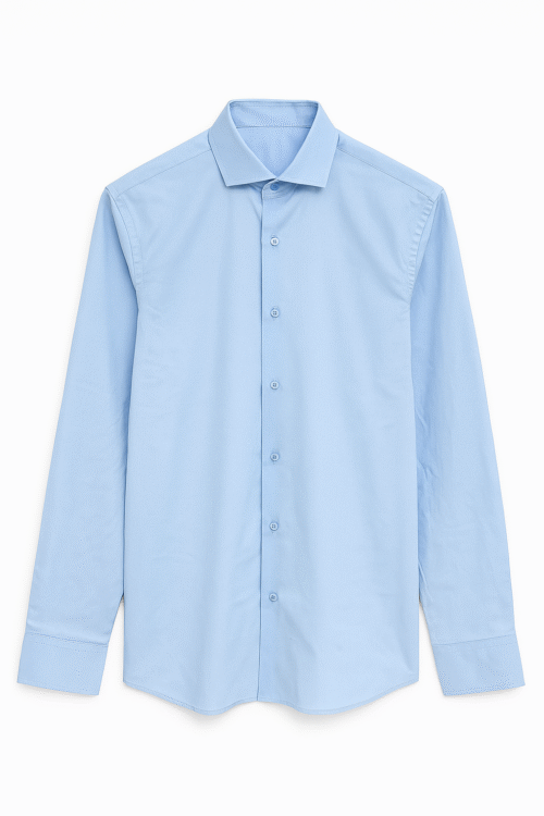 Këmishë Elegante Formale për Meshkuj, Ngjyrë Blu Qielli