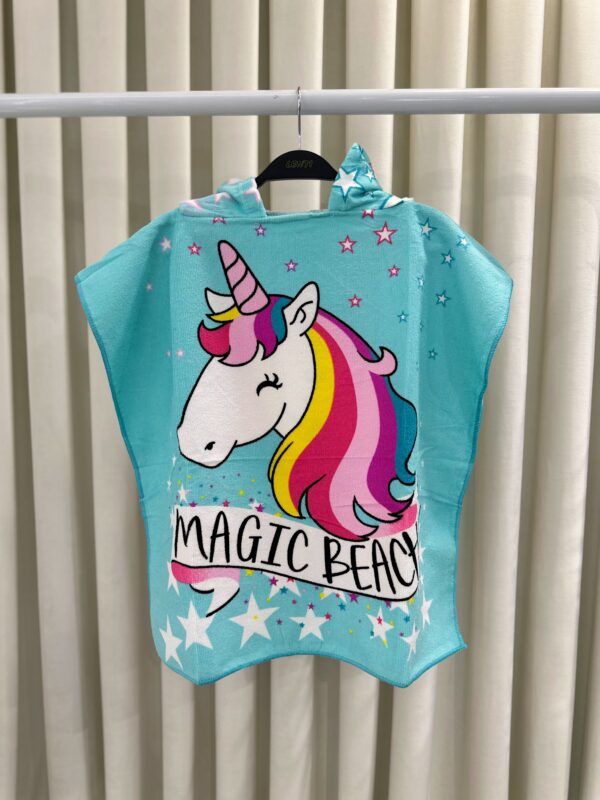 Peshqir Plazhi me Kapuç Unicorn "Magic Beach" për Fëmijë