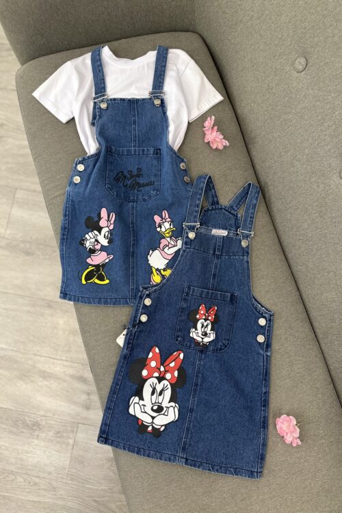 Fustane Xhinse Me Kapsa Për Vajza Me Personazhe Vizatimorë Disney