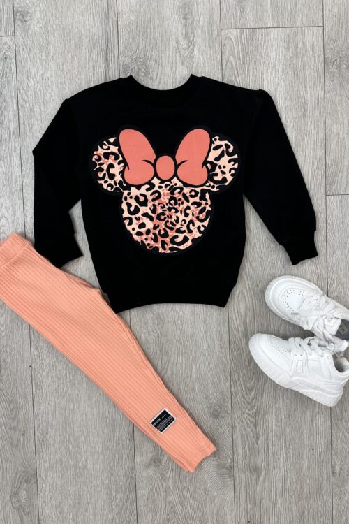 Kompleti i veshjes për vajza me Minnie Mouse dhe pantallona me shirita