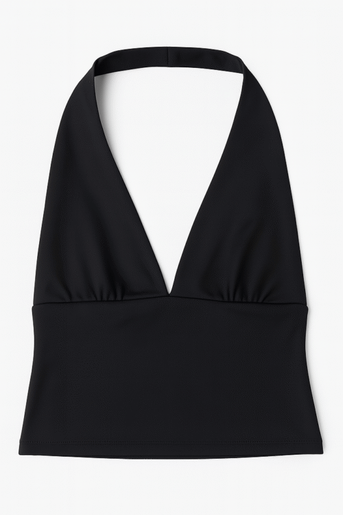 Top i Zi Halter me Dekolte V