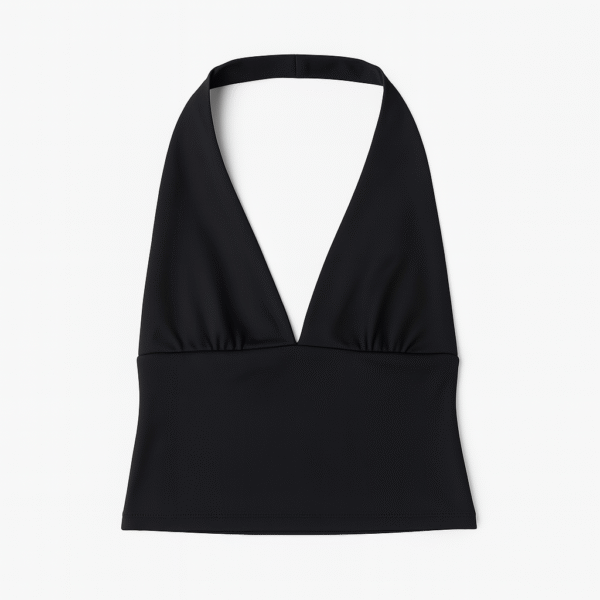 Top i Zi Halter me Dekolte V