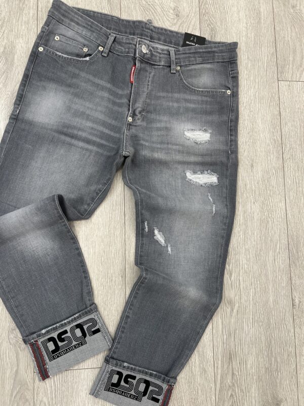 "Xhinsat Gri të Shqyer me Nënshkrim: Stili Dsquared2" - Image 2