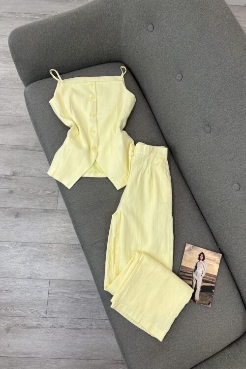 Set Elegant Veror në të Verdhë Pastel