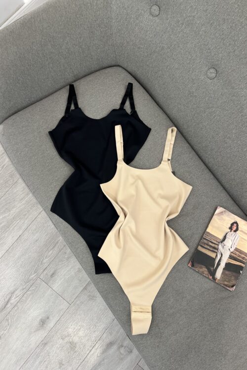 Bodysuit-ë Formësues Minimalistë: Komfort dhe Elegancë në Ngjyrë Nudo dhe Të Zezë