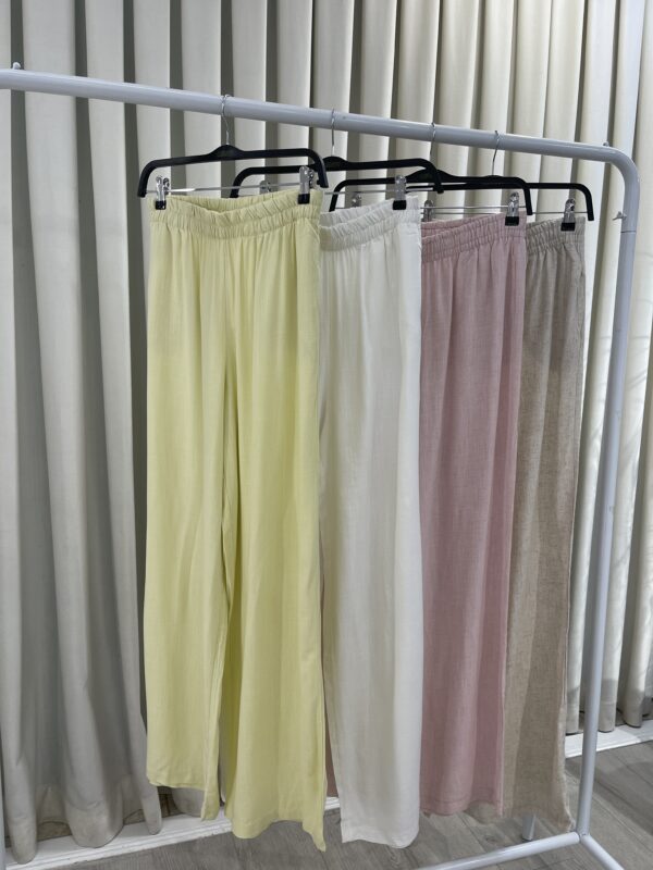 Pantallona Verore Wide-Leg të Bardha - Figura 3