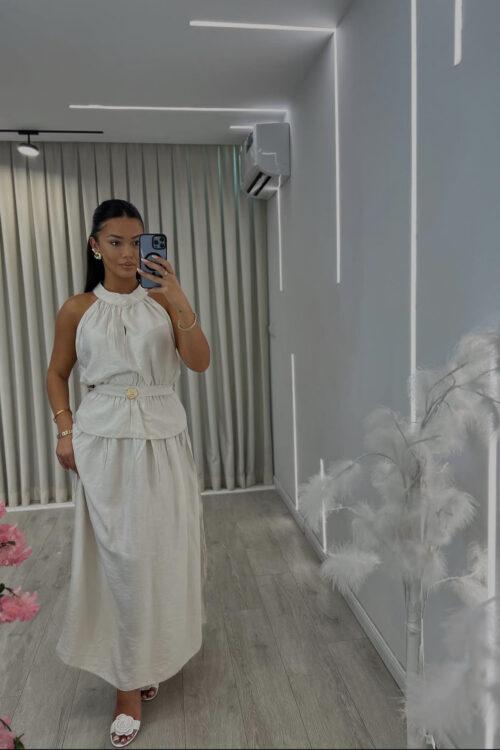 Elegancë Verore Nudë me Detaje të Arta