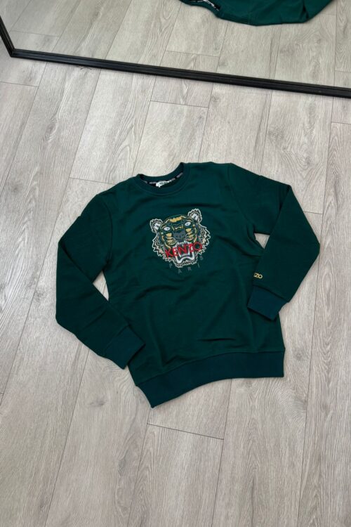 Duks jeshil me printim tigri dhe logo Kenzo