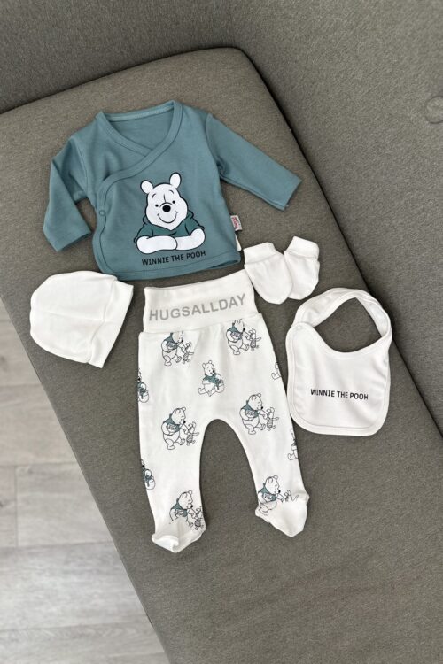 Set i Plotë me 5 Pjesë për Bebet me Temë “Winnie the Pooh”