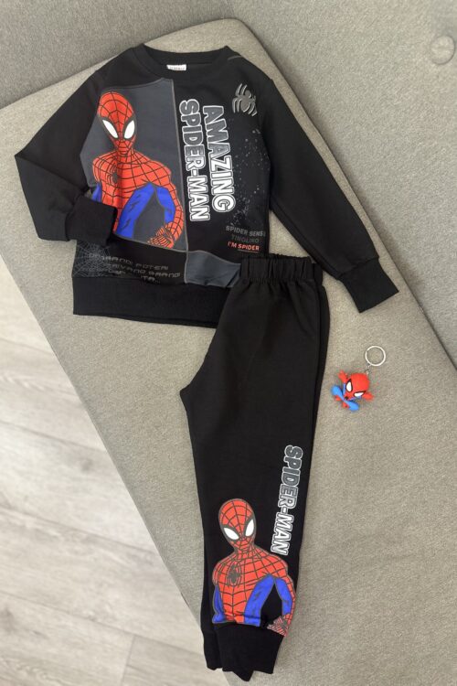 Kompleti Sportiv per Femije Spiderman, ngjyre e Zeze