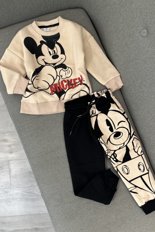 Set Mickey Mouse Bezhë dhe i Zi për fëmijë