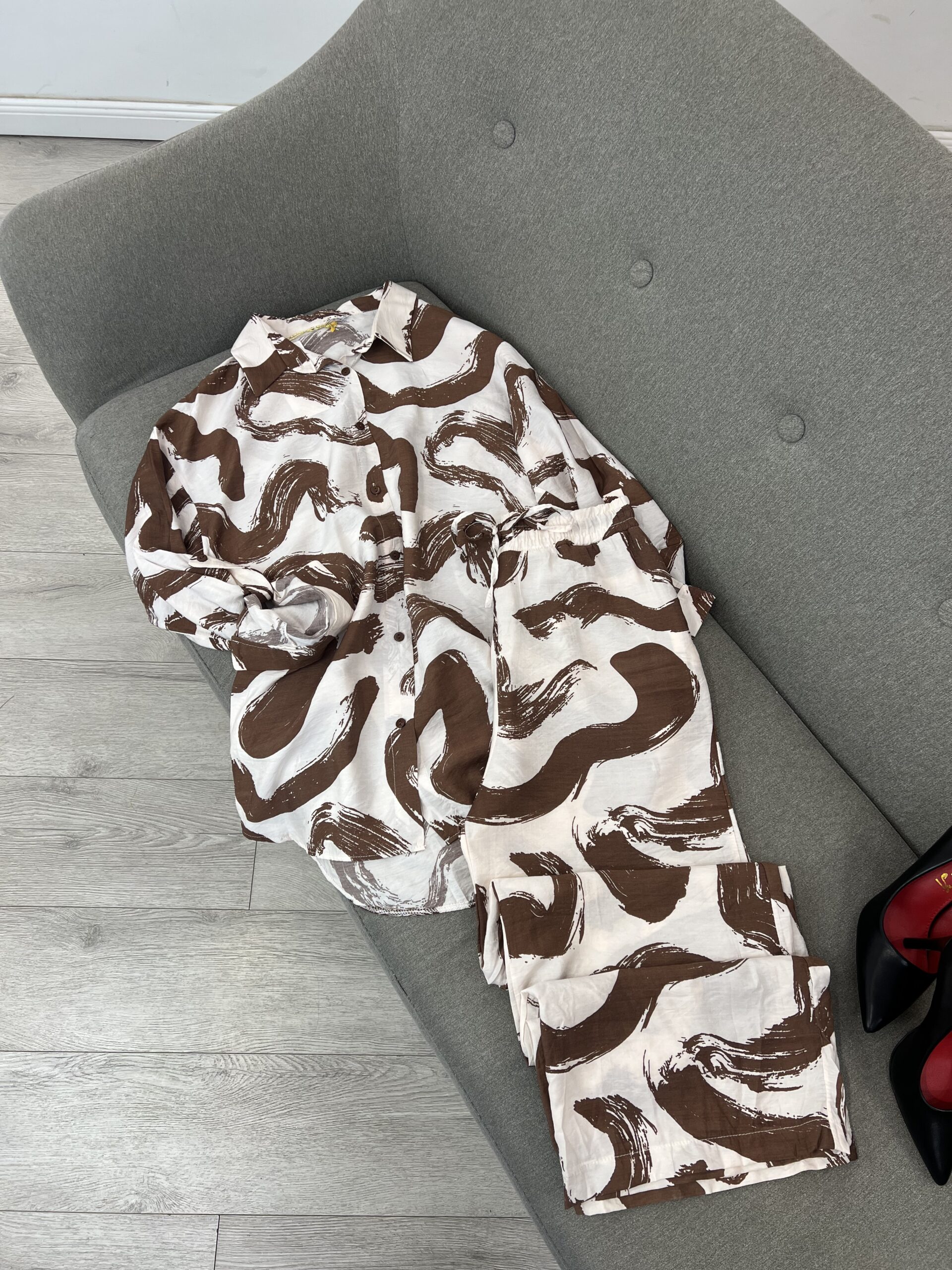 Set Artistik me Printim Abstrakt