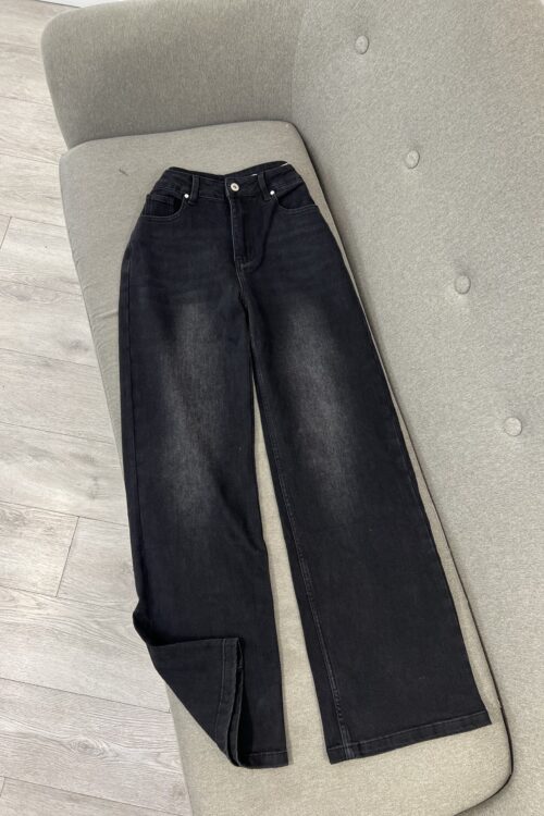 Xhinset e Zeza të Larta (High-Waisted) me Prerje të Gjerë