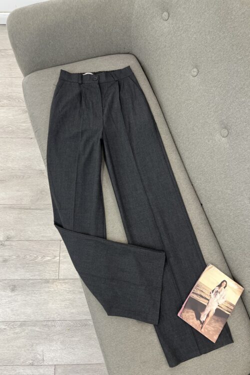 Pantollona elegante ngjyr gri