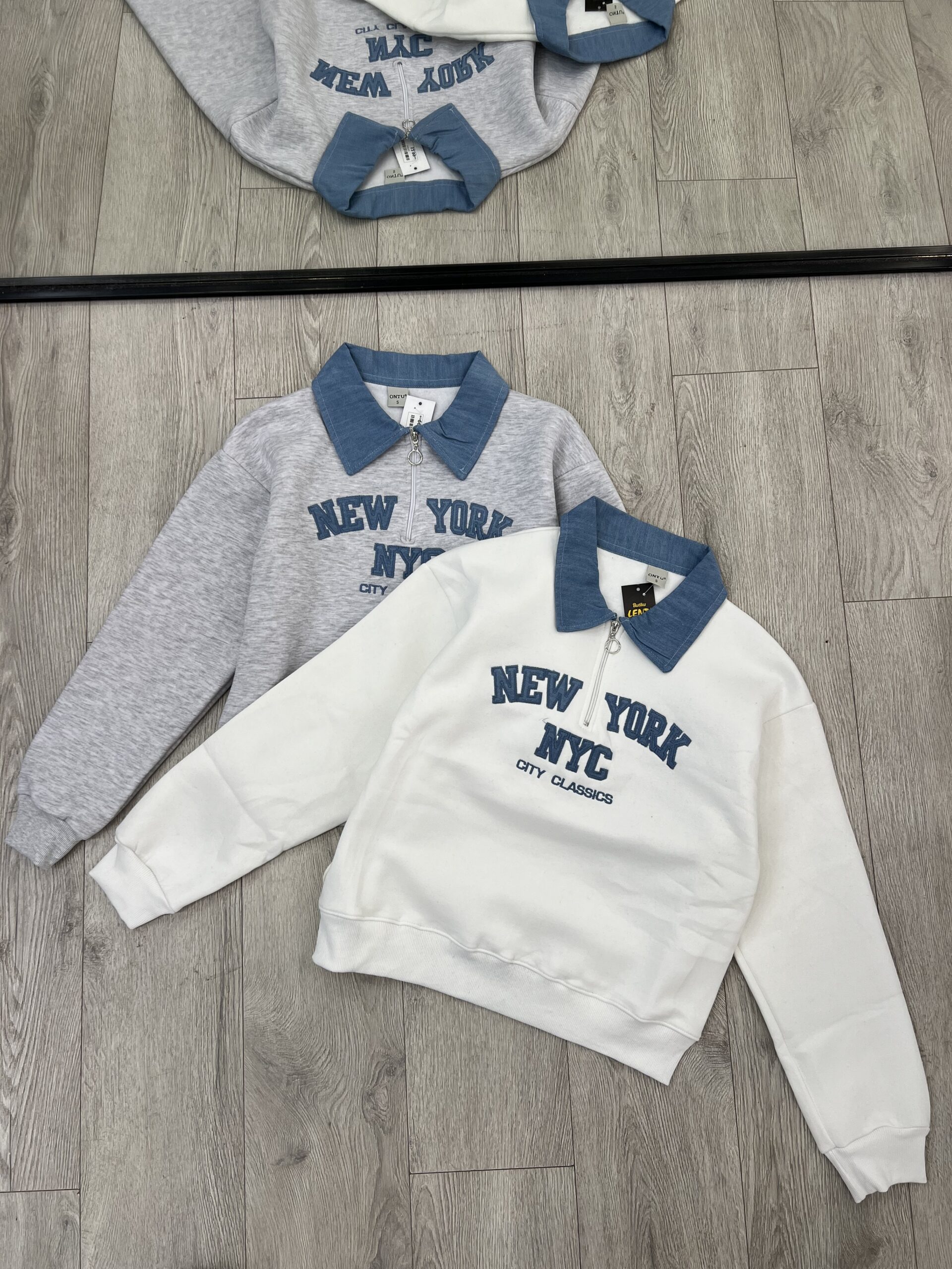 Bluzë Komode Me Jakë Kontrast – Frymëzim nga Stili New York!