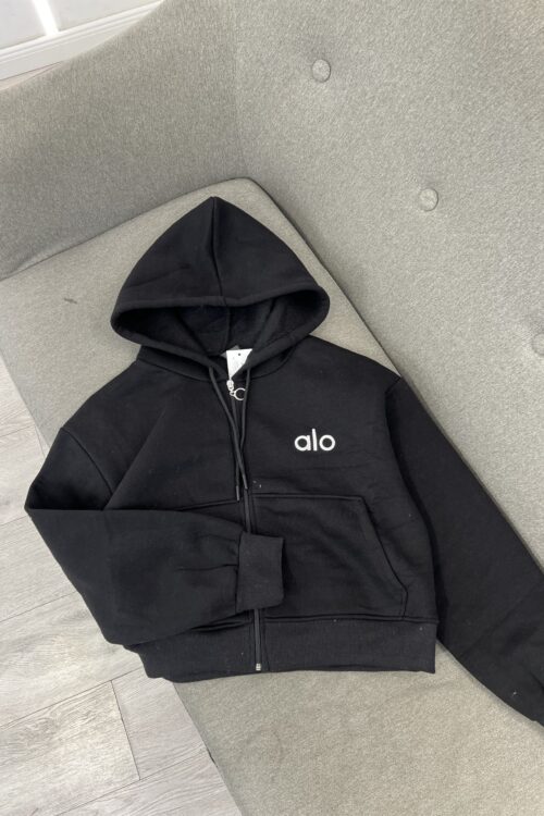Hoodie Sportive E Zezë E Shkurtër nga Alo – Stili Streetwear me Rehati!