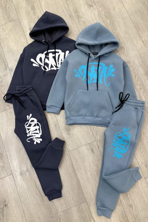Komplete sportive për fëmijë me kapuç (Hoodie) dhe printim graffiti
