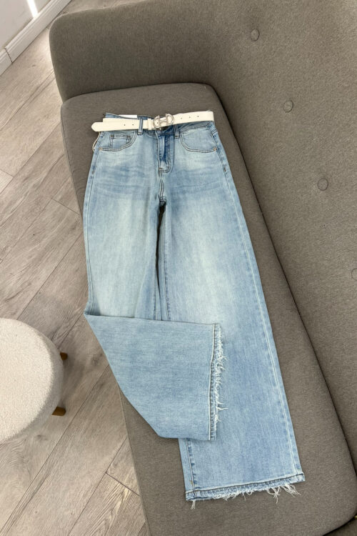 Xhinse te gjera me bel te larte dhe rrip elegante