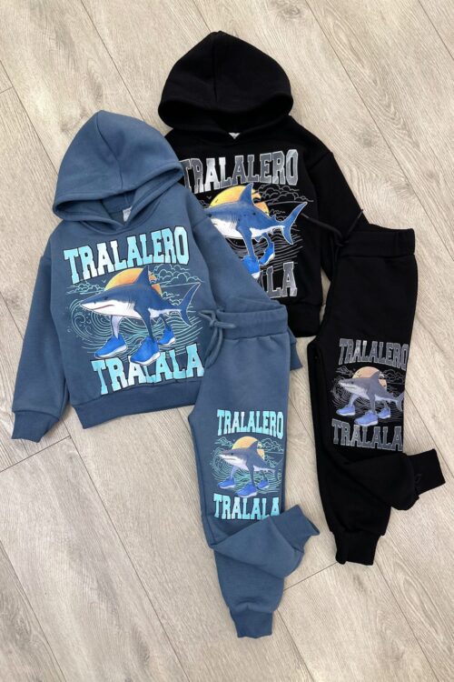 Set komplet sportiv me kapuç “TRALALERO” për djem