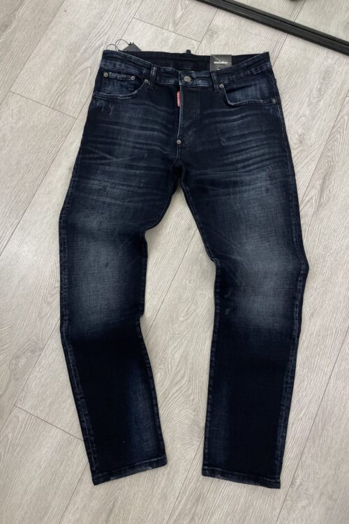 Xhinse Dsquared2 blu e errët (Raw Denim) & efekt vintage