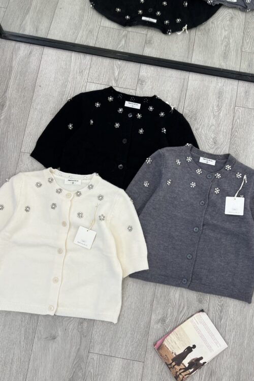 Xhemper elegante trikotazh me lule & gurë