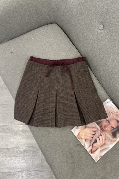 Fund me Pala në Stil “Vintage” – Ngjyrë Kafe me Detaje Vishnje – L – E kaft