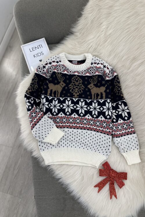 Triko Festive “Winter Magic” për Fëmijë ❄️ – 9-10 – E bardhe