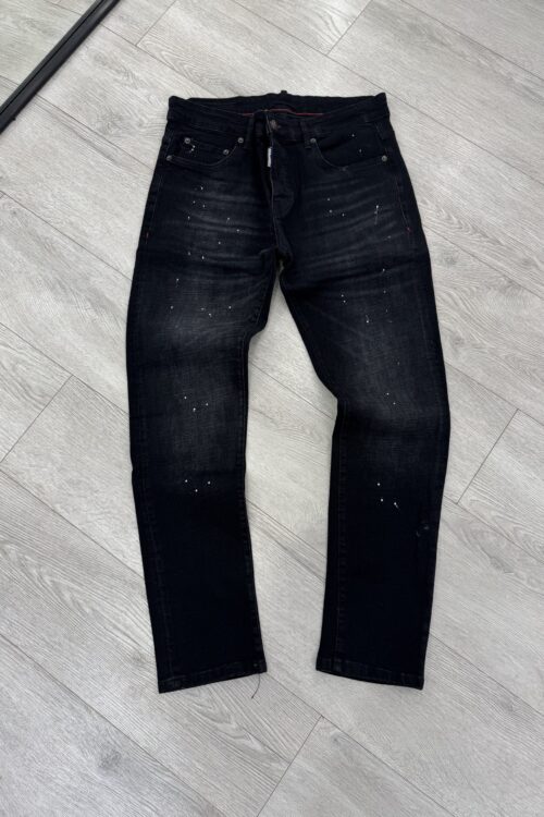 Xhinse Dsquared2 – Pitch Black Paint Splatter – Xl – E zez