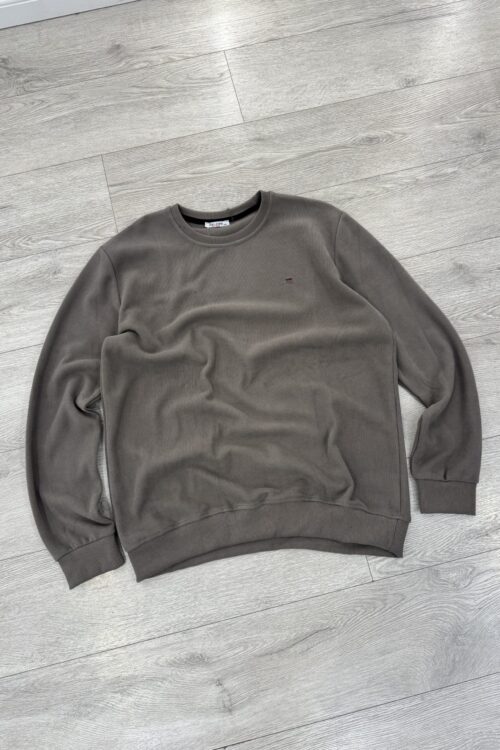 Bluzë Crewneck Zelon – Ngjyrë Gri e Mbyllur – 2XL – E kaft