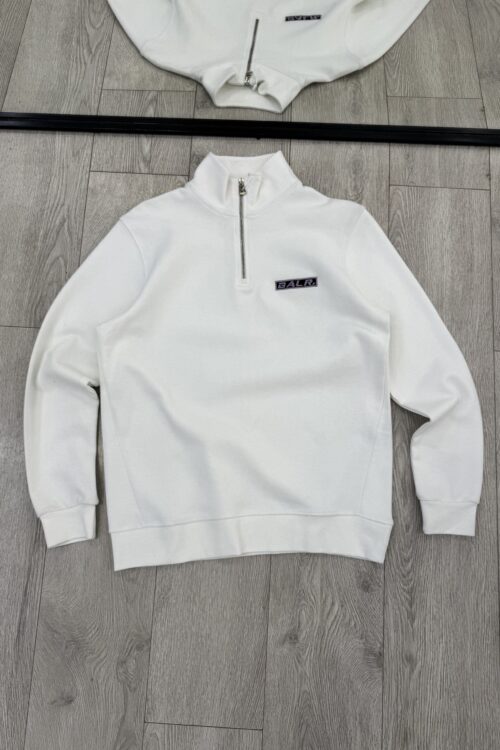 Bluzë BALR. me Gjysmë Zinxhir – E Bardhë Klasike – Xl – E bardhe