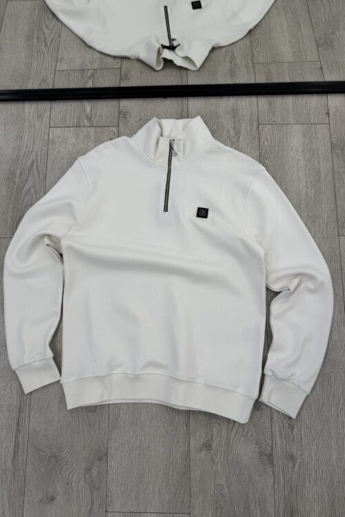 Bluzë HUGO me Gjysmë Zinxhir – E Bardhë – 2XL – E bardhe