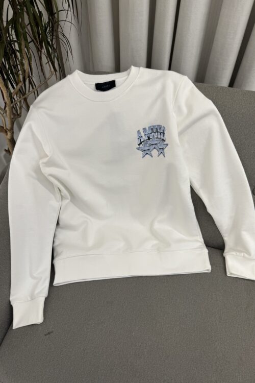 Bluzë Amiri – White Graphic Stars – M – E bardhe