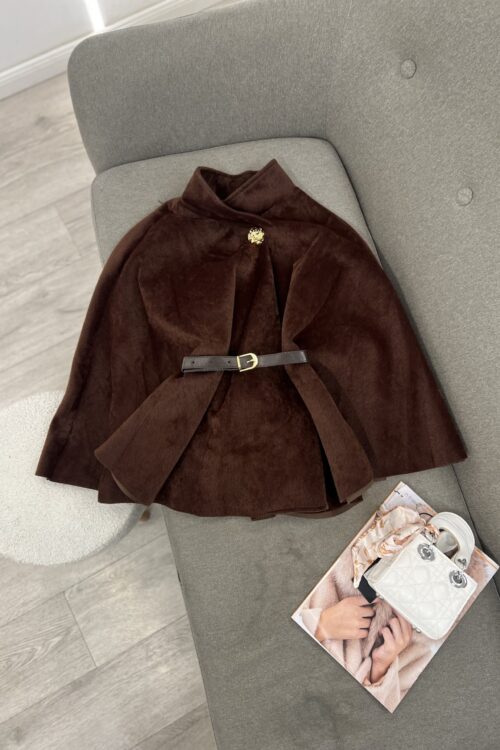 Pelerina prej Pellushi Luks Kafe – S – E kaft